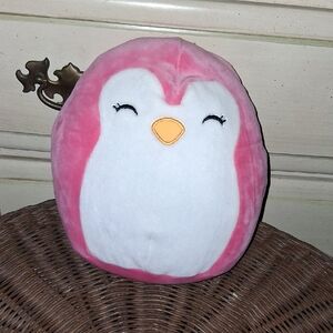 Piper The Pink and White Plush Penguin Toy 7.5"